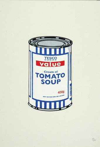 Banksy (b.1975) soup can: Banksy (b.1975) soup cansilkscreen printed in colours, 2005, numbered 35/250 in pencil, published by Pictures on Walls, London, with their blindstamp, on wove paper, the full sheet, in good co