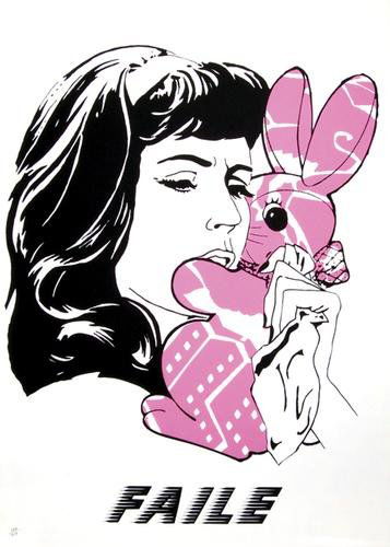 Faile bunny girl: Faile bunny girlsilkscreen printed in colours, 2003, numbered 697/750, printed and published by Pictures on Walls, with their blindstamp, on wove paper, the full sheet, in good, fresh conditio
