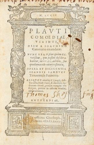 Plautus Comoediae Viginti 1556