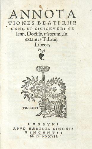 Rhenanus (Beatus) Annotationes, 1537