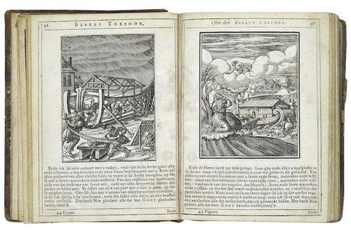 Bible, Dutch. Sichem (Christoffel van, illustrator: Bible, Dutch.- Sichem (Christoffel van, illustrator) Bibels Tresoor ofte der zielen lusthof,woodcut title, 754 woodcut illustrations or pictorial borders only (?of 793), many with marginal rep