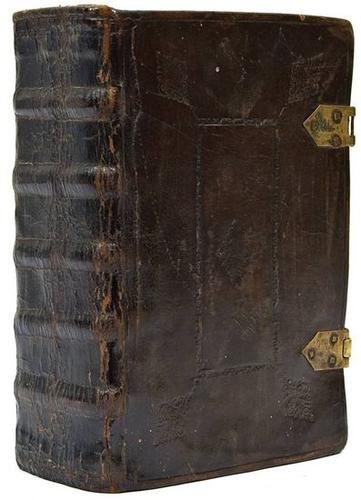 Bible, English. Geneva Bible 1594: Bible, English. The Bible,roman and black letter, titles within wood-engraved borders, NT title dated 1495, some light staining to margins, burn hole to A6 with loss, C3 detached, first title