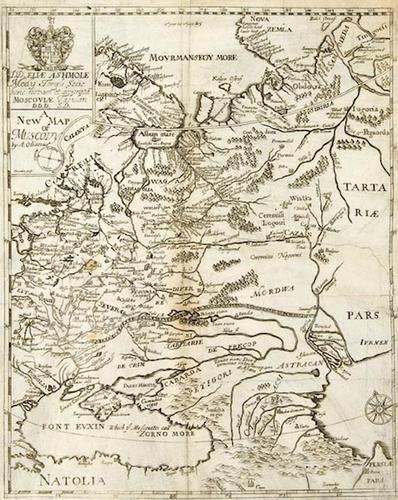 Europe. a mixed group of maps and plans: Europe. a mixed group of national and regional maps and plans,including A New Map of Muscovy, from the English edition Olearius's The Voyages & Travels of the Ambassador Sent by Frederick Duke