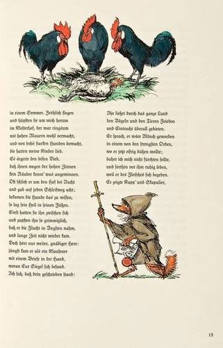 Reineke Fuchs,1/150,ill.Kleukens,1929: Reineke Fuchs,translated from German dialect into high German by D.W.Soltau, number 5 of 150 copies signed by the artist on Zanders rag paper, printed in Fraktur designed by F.W.Kleukens and