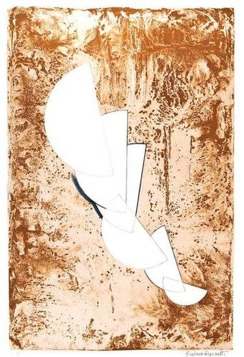 Barbara Hepworth (1903-1975) fragment: Barbara Hepworth (1903-1975) fragment lithograph printed in colours with embossing, 1971, signed in pencil, numbered 58/60, on wove paper, with full margins, in good condition 810 x 580mm.