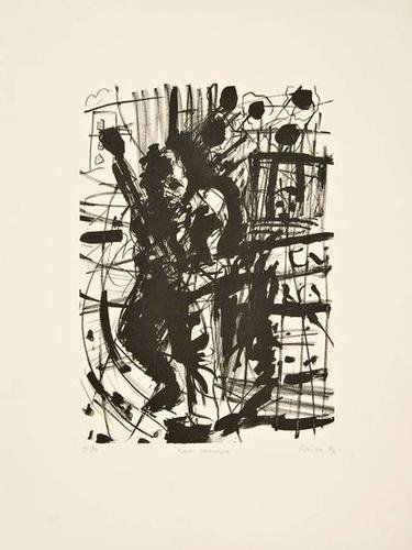 Peter Howson (b.1958) novi travnik: Peter Howson (b.1958) novi travniklithograph, 1994, signed, titled and dated in pencil, numbered 2/50, on wove paper, with full margins, in good condition, 400 x 305mm.