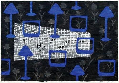 Derek Boshier (b.1937) penalty: Derek Boshier (b.1937) penaltyacrylic and gouache on paper, 1996, initialled and dated in pencil, 410 x 585mm. IMPORTANT: This lot is sold subject to Artist