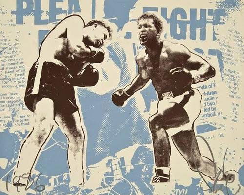 Faile fight vanity: Faile fight vanitysilkscreen printed in colours with extensive hand-colouring in acrylic, 2008, signed in pencil, numbered 127/160, with the Faile blindstamp, on wove paper, with full margins,