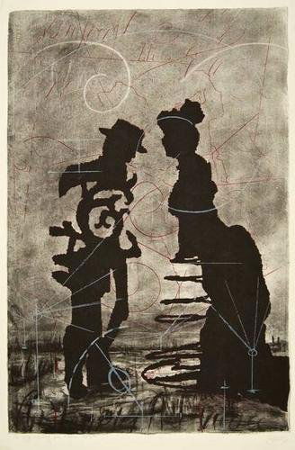 William Kentridge (b.1955) studio portrait: William Kentridge (b.1955) studio portraitsilkscreen printed in colours, 2004, signed and inscribed in pencil, on wove paper, the full sheet, in good condition, sheet 1000 x 700mm.