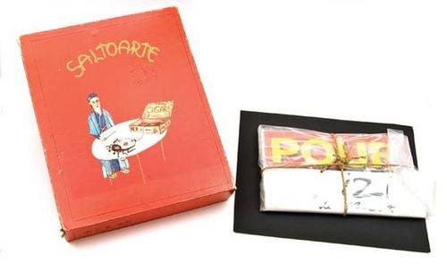 Various Artists saltoarte: Various Artists saltoartethe portfolio, 1975, comprising 31 text based multiples many printed in colours and with collage, by artist's including: Carl Andre, Joseph Beuys, Christian Boltanksi,