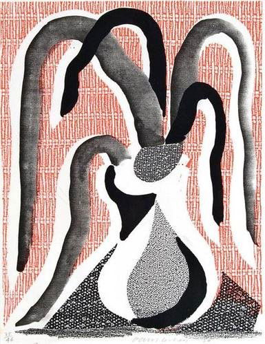 David Hockney drooping plant (s.a.c.311): David Hockney (b.1937) drooping plant (s.a.c.311) handmade print in colours, executed on an office copier, 1986, signed and dated in pencil, numbered 35/46 (there were no artist proofs in the