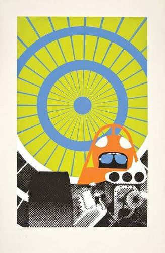 Gerald Laing deceleration ii (h.&i.21): Gerald Laing (b.1936) deceleration ii (i.&h.21)silkscreen printed in colours, 1968, signed, titled and dated in pencil, numbered 114/150, with the artist's stamp, on wove paper, with full marg