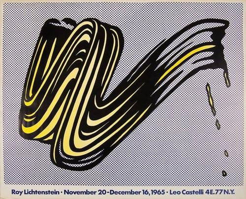Roy Lichtenstein (1923-1997) brushstroke: Roy Lichtenstein (1923-1997) brushstroke (c.ii.5)offset lithograph printed in colours, 1965, printed by Chiron Press, New York. published by Poster Originals, Ltd., New York., on smooth wove p