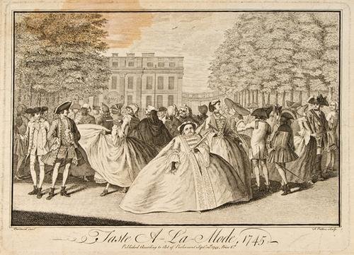 Boitard (L.P.) After. Taste A-La-Mode, 1745: Boitard (L.P.) After. Taste A-La-Mode, 1745,an early lampoon of fashionable society's obsession with extravagant dress, engraving by F. Patton, 240 x 325mm., with margins, but mounted on verso