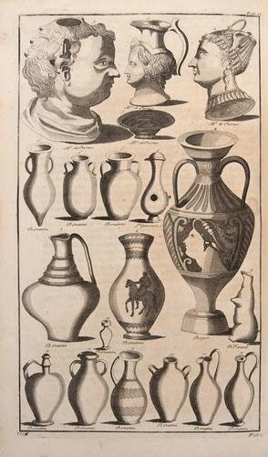 Montfaucon (B. de) Antiquity Explained,: Montfaucon (Bernard de) Antiquity Explained, and Represented in Sculptures,translated by David Humphreys, 5 vol. in 3 (without the supplement), first edition in English, titles in red and blac