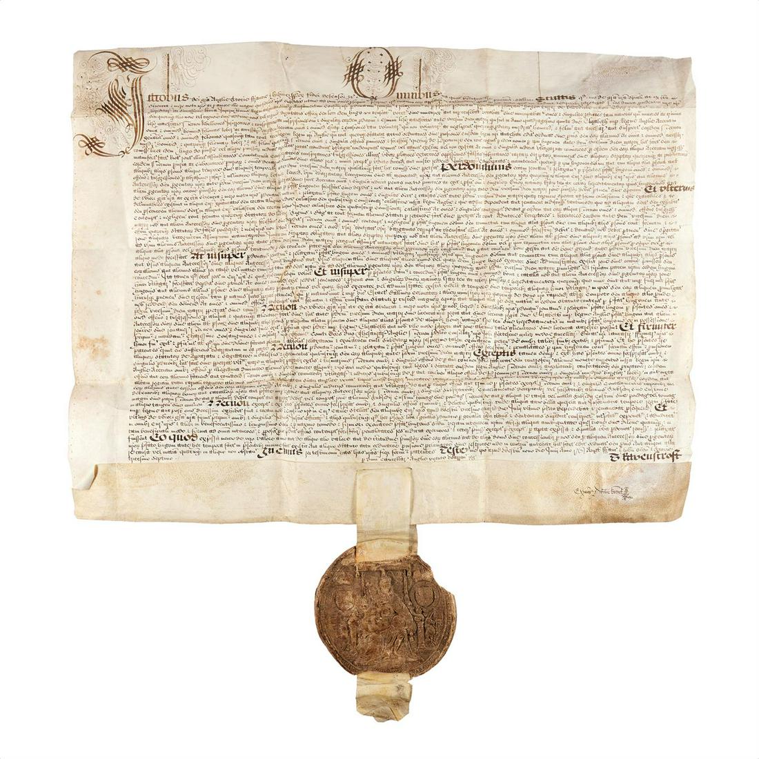 Royal pardon of King James I for Hugh Currer of (1 of 2)