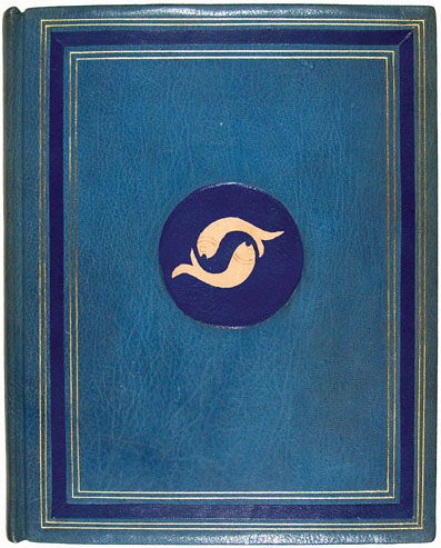 On the Morning of ChristÕs Nativity,: Milton (John) On the Morning of ChristÕs Nativity, one of 350 copies, mounted plates by William Blake, bound in full blue morocco with dark blue morocco onlaid border within double gilt rules, ce