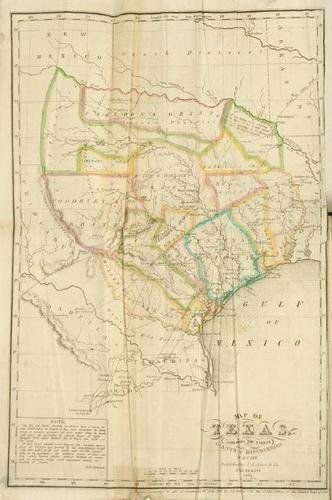 Edward (David B.) The History of Texas: Edward (David B.) The History of Texas,first edition, folding engraved map hand-coloured in outline (creased and very slightly frayed at lower edge), upper hinge weak, original cloth, paper sp
