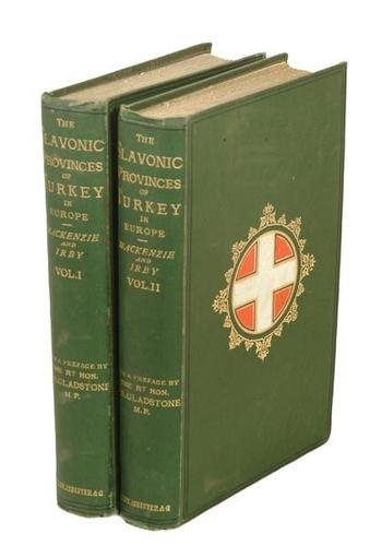 Mackenzie & Irby. Travels in the Slavonic Prov: Mackenzie (G. Muir) and A.P. Irby. Travels in the Slavonic Provinces of Turkey-in-Europe,2 vol., second edition revised, half-titles, frontispieces, 17 plates, some folding, 2 maps, 1 colour,