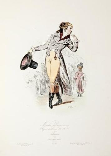 Paquet Modes et Costumes Historiques: Paquet (Hippolite & Pollidor) Modes et Costumes Historiques,half-title, engraved hand-coloured title vignette and 95 plates, contemporary straight-grain morocco-backed marbled boards, spin