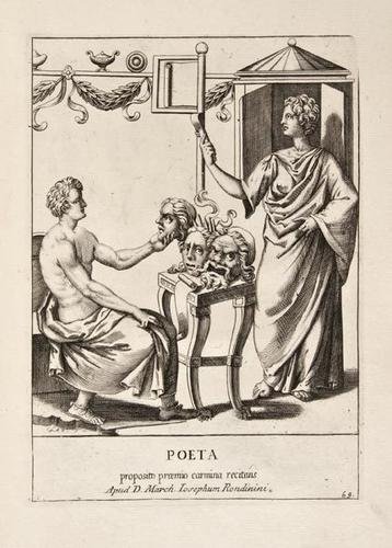 Bellori Illustrium Philosophorum Poetarum....: Bellori (Giovanni Pietro) Veterum illustrium Philosophorum Poetarum.... 3 parts in 1, 3 engraved titles and 96 plates, 1 with marginal repair, a few small stains or spots, some light browning