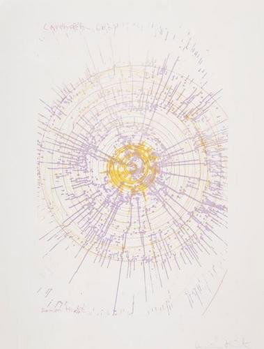 Damien Hirst (b.1965) Lavender Baby (from In a spi: Damien Hirst (b.1965) Lavender Baby (from In a spin, the action of the world upon things vol. I)etching with aquatint printed in colours, 2002, signed in pencil, from the edition of 68, on wov