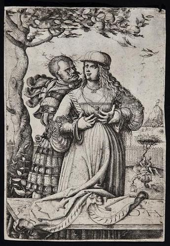 Daniel Hopfer (1470-1536) The Lovers, c.1520<: Daniel Hopfer (1470-1536)The Lovers, c.1520Etching, 2nd state [B.70; H.78]22.5 x 15.5 cm (8 7/8 x 6 1/8 in)