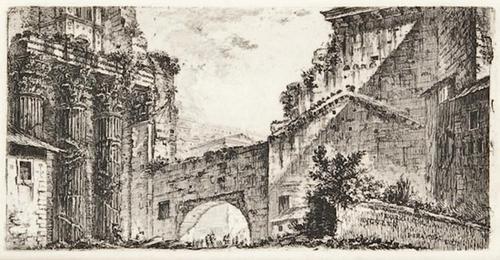 Giovanni Battista Piranesi (1720-1778) <br /: Giovanni Battista Piranesi (1720-1778) Foro di Augusto, from Alcune Vedute di Archi Trionfali Etching with engraving [F.56; W-E.118] 13.5 x 26.5 cm (5 1/4 x 10 1/2 in)</
