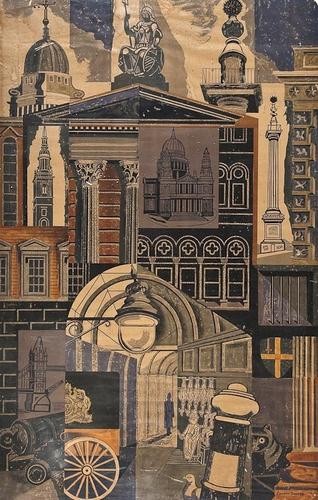 Edward Bawden (1903-1989), City, offset lithograph