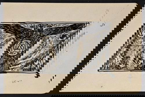 John Buckland-Wright (1897-1954), Le Sphinx de Iwa: John Buckland-Wright (1897-1954), Le Sphinx de Iwan Gilkin, Scene I- VII, the extremely rare group of fourteen wood engravings, 1928-9, each signed, titled and dated in pencil, thirteen with