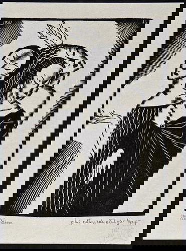 John Buckland-Wright (1897-1954), Vision (bw L36): John Buckland-Wright (1897-1954), Vision (bw L36), wood engraving, 1927, signed, titled and dated in pencil, numbered 10/30, the edition was not completed, with the studio stamp verso, on Jap