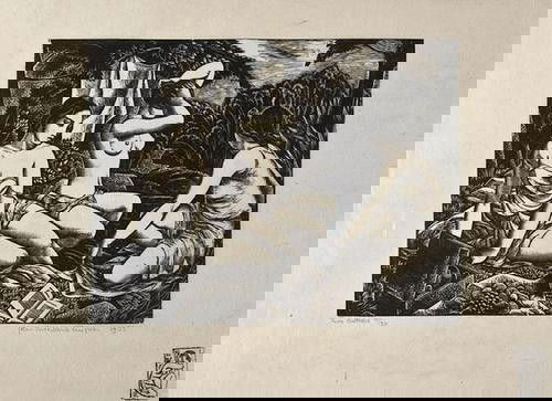 John Buckland-Wright (1897-1954), Three Bathers (b: John Buckland-Wright (1897-1954), Three Bathers (bw L96), wood engraving, 1933, signed, titled and dated in pencil, numbered 11/30, only 16 impressions printed, with the studio stamp on lower