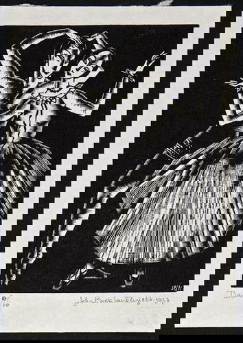 John Buckland-Wright (1897-1954), Dance (bw L35),: John Buckland-Wright (1897-1954), Dance (bw L35), wood engraving, 1927, signed, titled and dated in pencil, numbered 16/30, with the studio stamp verso, on Japan paper, with full margins, 123