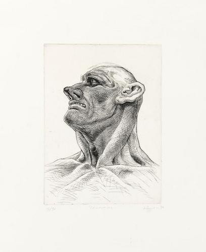 DDS Peter Howson (b.1958), Centurion, etching, 199: DDS Peter Howson (b.1958), Centurion, etching, 1990, signed, titled and dated in pencil, numbered 13/50, on wove paper, with full margins, 300 x 225mm (12 x 9in)
