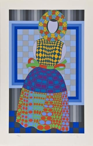 Victor Vasarely (1906-1997), Untitled, silkscreen: Victor Vasarely (1906-1997), Untitled, silkscreen printed in colours, 1972, signed in pencil, on wove paper, the full sheet printed to the edges, 660 x 550mm (26 x 215/8in)