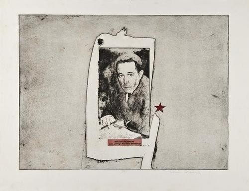 David Freed (1936), Nabokov. Graham Greene. Passio: David Freed (1936), Nabokov. Graham Greene. Passion.Varialium. Solzenicyn, five etchings printed in colours, three with additional collage, signed in pencil, on wove paper, with full margins,