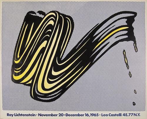 Roy Lichtenstein (1923-1997), after, Brushstroke,: Roy Lichtenstein (1923-1997), after, Brushstroke, offset lithograph printed in colours, 1965, printed by Chiron Press, New York, published by Poster Originals, Ltd., New York, on smooth wove