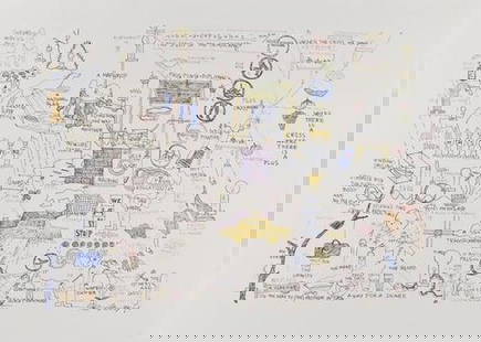 Wu Shanzhuan (b.1960), From Today No Water, lithog: Wu Shanzhuan (b.1960), From Today No Water, lithograph printed in colours, 1998, signed and dated in pencil, published by Griffelkunst, Hamburg, on wove paper, the full sheet, sheet 500 x 70