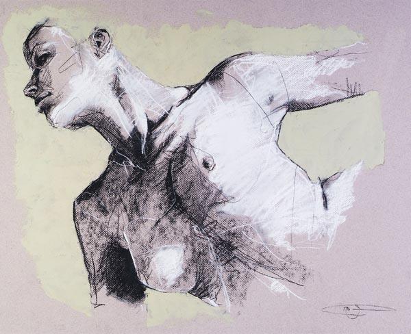 Guy Denning (British, b.1965) The Abolition Of The: Guy Denning (British, b.1965) The Abolition Of The Sky, 2010, Oil, chalk and conte on paper, This work is unique, Signed lower, 48.5cm x 60cm (19 1/4in x 23 1/2in) Provenance: Tunnadine Fine