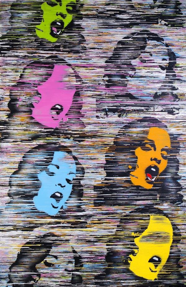 Nick Walker (British, b.1969) Slot Machine, 2010,: Nick Walker (British, b.1969) Slot Machine, 2010, Spray paint on canvas, This work is unique, Signed and titled on reverse, 183cm x 122cm (72in x 48in) Provenance: Acquired by the owner from