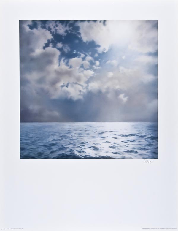Gerhard Richter (b.1932) Seascape: Gerhard Richter (b.1932) SeascapeGerhard Richter (German, b.1932) Seestück, offset lithograph printed in colours, 1991, signed in black ink, published by Achenbach Art Editions, Dusseldor
