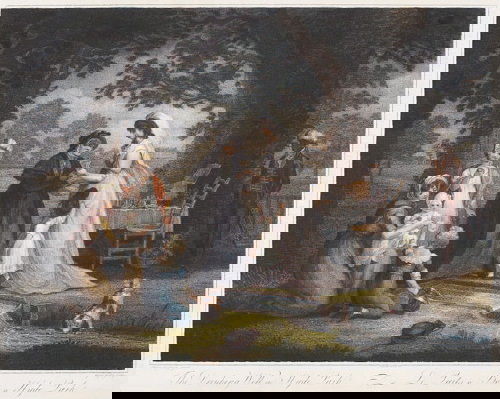 Godby (James) a pair, stipple engravings after Fr: Godby (James) The Dipping Well in Hyde Park; The Drinking Well in Hyde Park, a pair, stipple engravings after Francis Wheatley and Maria Spilsbury, each c.520 x 645mm., with hand-colouring, so