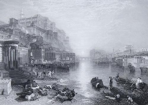 After J. M. W. Turner [The Turner Gallery]: After J. M. W. Turner [The Turner Gallery]33 plates only, mostly classical landscapes and harbour scenes, steel engravings on chine appliqué, 340 x 470mm., or the revearse, light spotti