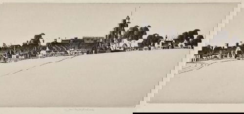 John Taylor Arms A group of English and French arc: John Taylor Arms A group of English and French architectural viewsincluding Cavendish Common, Stokesay Castle, Chichester, 2 views in Villefranche, a still life 'Crystal and Jade', etchings wi