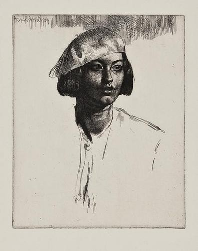 Gerald Leslie Brockhurst Chiquita: Gerald Leslie Brockhurst Chiquita,etching, 165 x 135mm., on wove paper, final state of 2, signed in reverse in the plate, upper left, 1 of 76 impressions, [1923]