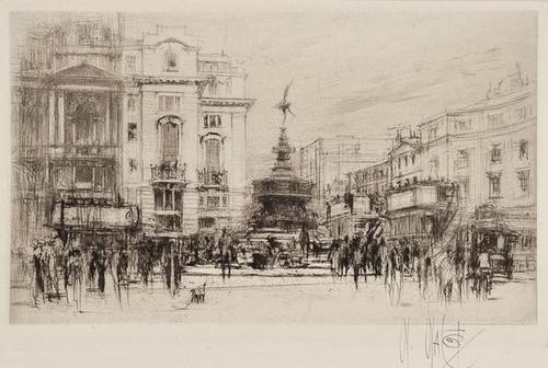 William Walcot A group of 6 etchings: William Walcot A group of 6 etchings,including The Forth Bridge, other views of London, New York and Italy, 6 etchings, v. s., 100 x 150mm. to 150 x 240mm., each signed in pencil, lower right,