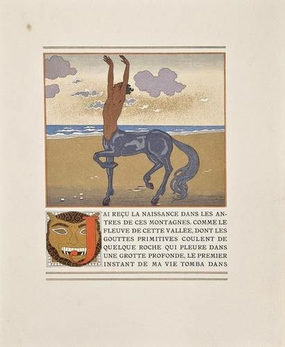 De Guérin (Maurice) Poémes en Prose: De Guérin (Maurice) Poémes en Prose,number 44 of 150 copies, colour illustration by George Barbier, loose in original decorated wrappers, contemporary cloth chemise and slipcase, A.Blaizot, Pa