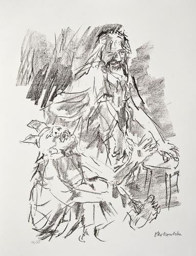 Kokoschka (Oscar).- Shakespeare (William) King Lea: Kokoschka (Oscar).- Shakespeare (William) King Lear,number 22 of 279 copies signed by the artist, 17 lithograph plates by Oscar Kokoschka, the extra lithograph (#17) is a variant of No. 8, si