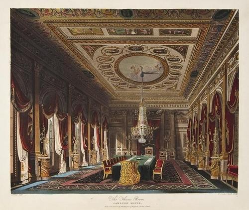 Pyne (William Henry) The History of the Royal Resi: Pyne (William Henry) The History of the Royal Residences,3 vol., first edition, half-titles, 94 hand-coloured aquatint plates by T.Sutherland, W.J.Bennett, R.Reeve and D.Havell after J.Stephan