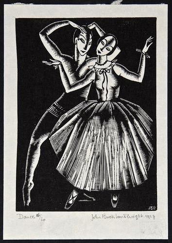 John Buckland-Wright (1897-1954) Dance (B.W. L35): John Buckland-Wright (1897-1954) Dance (B.W. L35)wood engraving, 1927, signed, titled and dated in pencil, numbered 16/30, with the studio stamp verso, on Japan paper, with full margins, in g